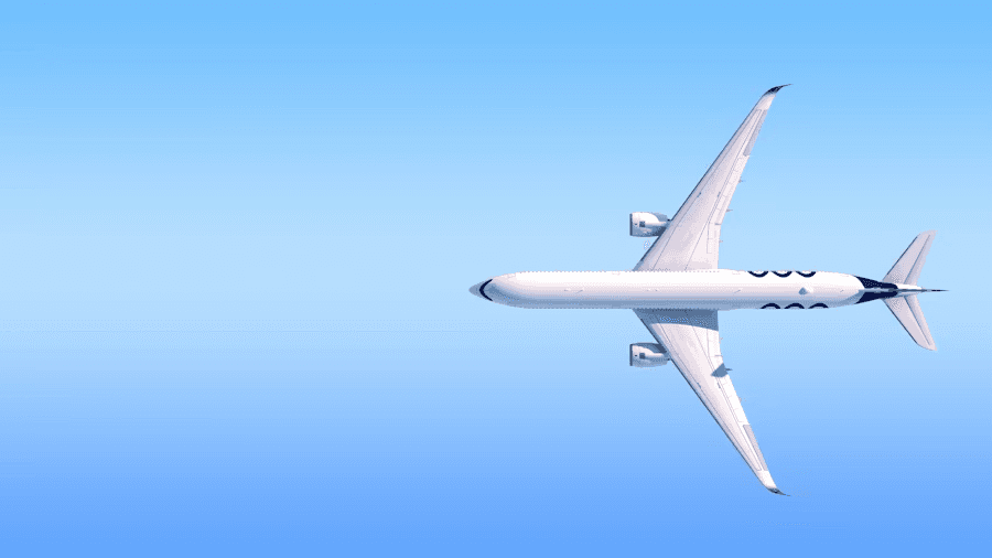 Tropical Beach with Airplane